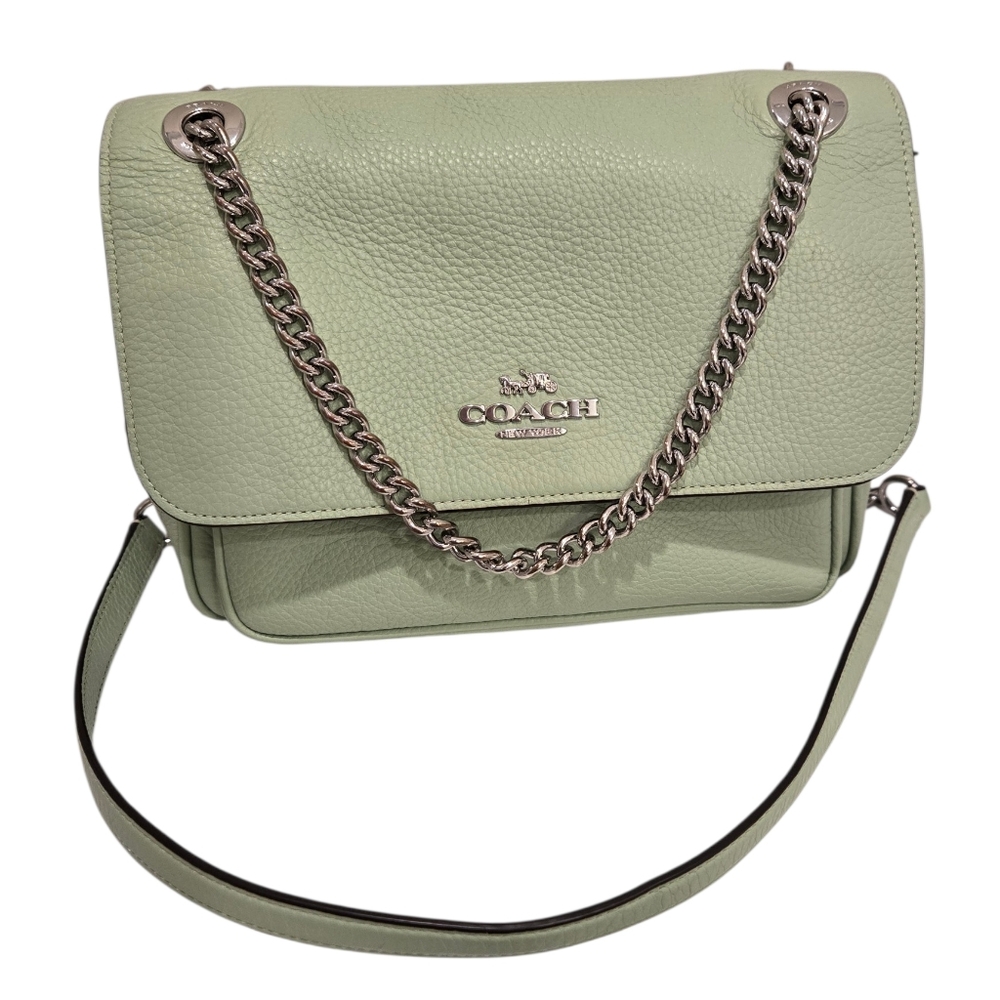 Coach 2023 Klare Chain Crossbody 25 Pistachio Leather Bag - Picture 2 of 16